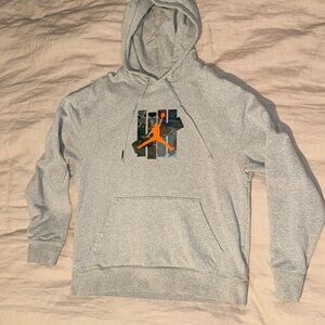 Nike Air Jordan Brand Undefeated Gray Sweatshirt Hoodie Size Men’s Large L
